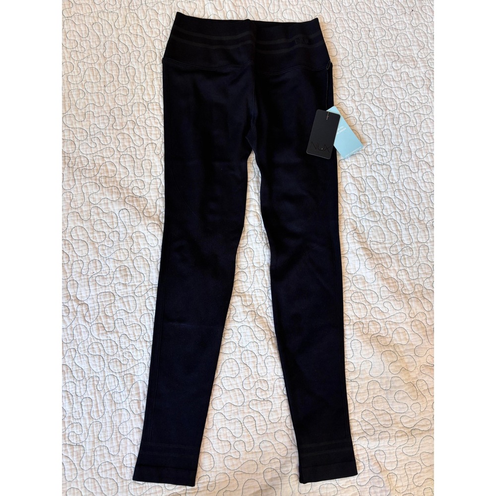 NUX Mel C Legging Black Light Compression Seamless Yoga Pants P4838 Size S/M